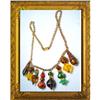 Image 1 : DECO Venetian GLASS FRINGE CHARM necklace #2228824