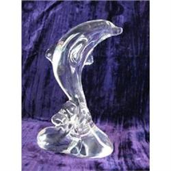 Sevres Crystal Dolphin Figurine-France #2228833