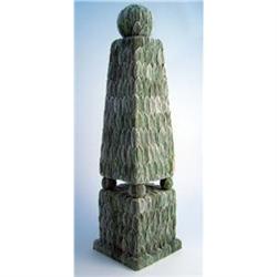 Obelisk covered in preserved lamb's ear leaves #2228871