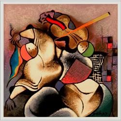 David Schluss, Violin at Dusk  Serigraph #2228912