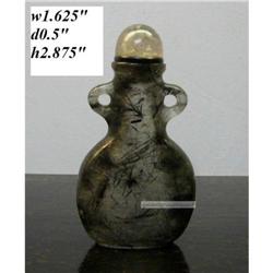 Handcrafted Natural Hair Crystal Snuff Bottle #2228950