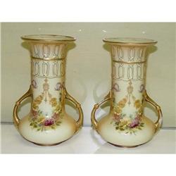 Pair of Austrian Art Nouveau Porcelain Vases #2228981