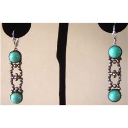 Pair of Cut Steel & Glass Earrings #2229009