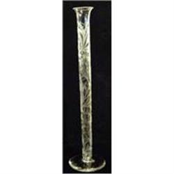 Antique Etched Glass Bud Vase                  #2229011