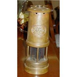 Bronze Miners Light Lamp  Signed CYMRU #2229023
