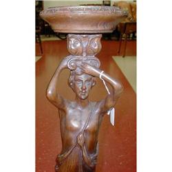 Large Wood Art Nouveau Stand of  Man Male  #2229024