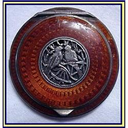 AUSTRIAN WW ERA COMPACT GUILLOCHE ENAMEL ST #2229030