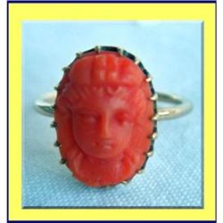 CLASSIC ANTIQUE ROMAN VICTORIAN CARVED CORAL #2229036