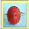 Image 1 : CLASSIC ANTIQUE ROMAN VICTORIAN CARVED CORAL #2229036