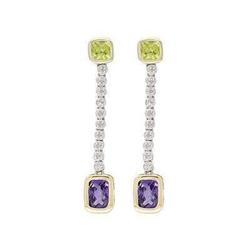 Gemstone & Diamond Dangle Earrings #2238632