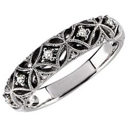 14kt  White Gold Antique Wedding Band #2238666