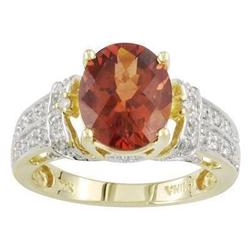 2.25ct Red Labradorite/Andesine Diamond Ring #2238780