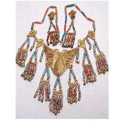 AMAZING old EGYPTIAN  MOTH tassel parure #2238903