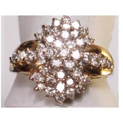 Vintage Deco 26 Diamond 14kt  GOLD RING  #2238904