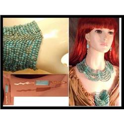 Egyptian Festoon Necklace bracelet & Snake ER #2238921