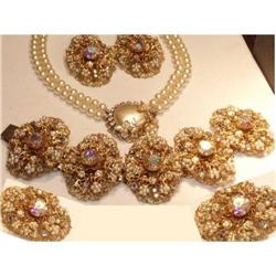 BIG Haskell Seed PEarl CLuster Parure bracelet #2238942