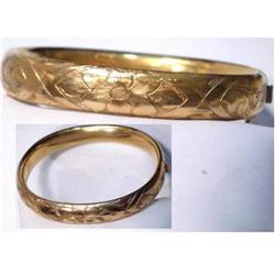 Victorian Gold filled fancy bangle bracelet #2238964