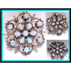 2 1/2CT OPAL Edwardian 14kt GOLD Brooch      #2238971