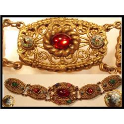 Antique Austro Hungarian OPAL jeweled bracelet #2238975