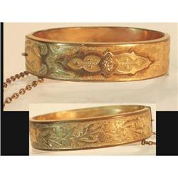 Victorian Pinchbeck Fancy layer hinged bracelet#2238982