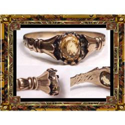 Victorian 14KT gold Citrine fancy Antique ring #2239000