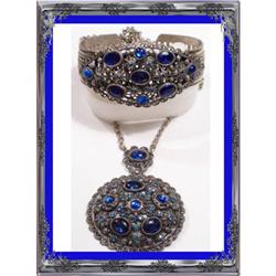 Vintage Czech DECO FILIGREE Bracelet necklace #2239018