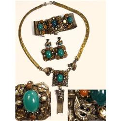DECO DRAGON Gothic PARURE Egyptian necklace #2239019