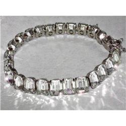 VIntage BRILLIANT DECO 20's hinged bracelet #2239035