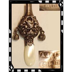 Sterling 1901 Baby Rattle whistle chatelaine #2239036
