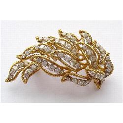 18Kt Gold and Diamond Brooch #2239059