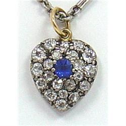 Diamond and Sapphire Heart Pendant #2239062