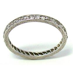1930s Platinum Band with Diamonds #2239078