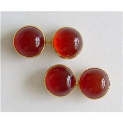 14Kt and Carnelian Cufflinks, Larter&Sons #2239104