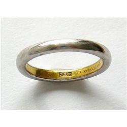 Platinum Wedding Band with 22 Kt  Gold  #2239115