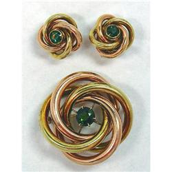 1940s Brooch and earring set #2239120