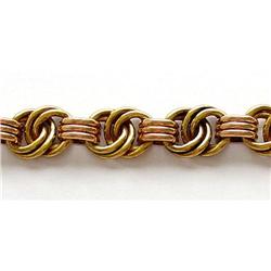 1940s Retro 14Kt two tone Gold Bracelet. #2239145