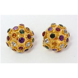 "Sputnik " 18Kt yellow gold Gemstone Earrings #2239157