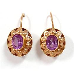 14Kt Gold Earrings with Amethyst #2239159