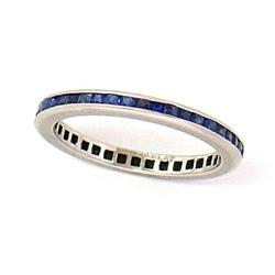 Vintage French cut Sapphire Band #2239162