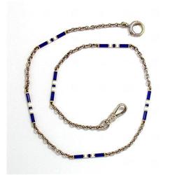 Art Deco Enamel and Gold Watch Chain #2239167