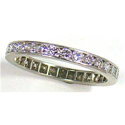 1950s Platinum Band with Diamonds #2239169