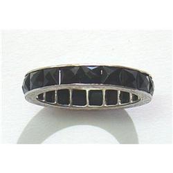 Vintage French cut Black Onyx Band #2239203