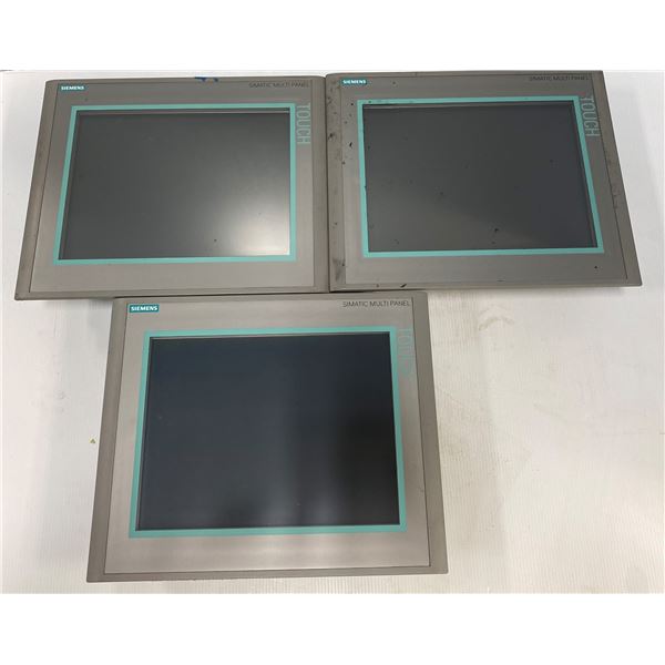 (3) Siemens 1P 6AV6 644-0AA01-2AX0 MP 377 12" Touch