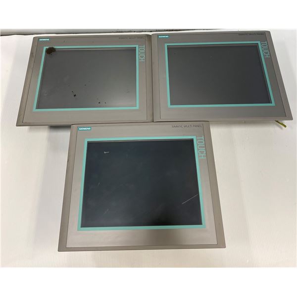 (3) Siemens 1P 6AV6 644-0AA01-2AX0 MP 377 12" Touch
