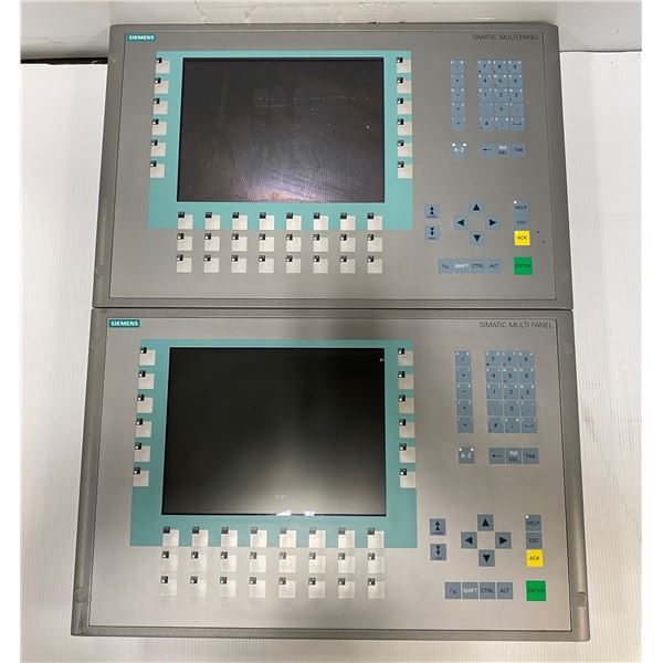 (2) Siemens #6AV6 643-0DD01-1AX1 MP277 10" Key, Screens