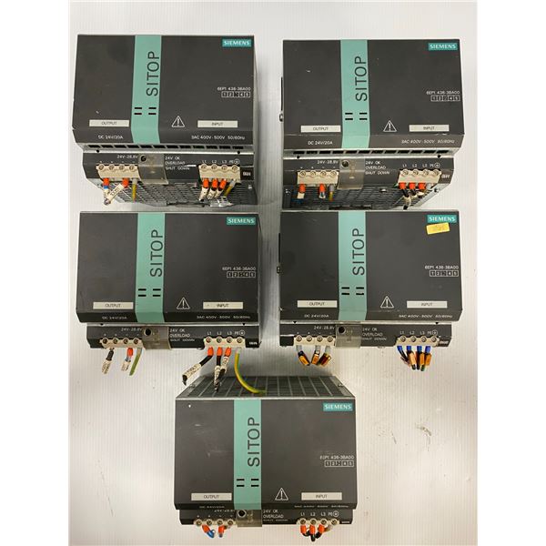 (5) Siemens # 6EP1436-3BA00 Sitop Power Modules