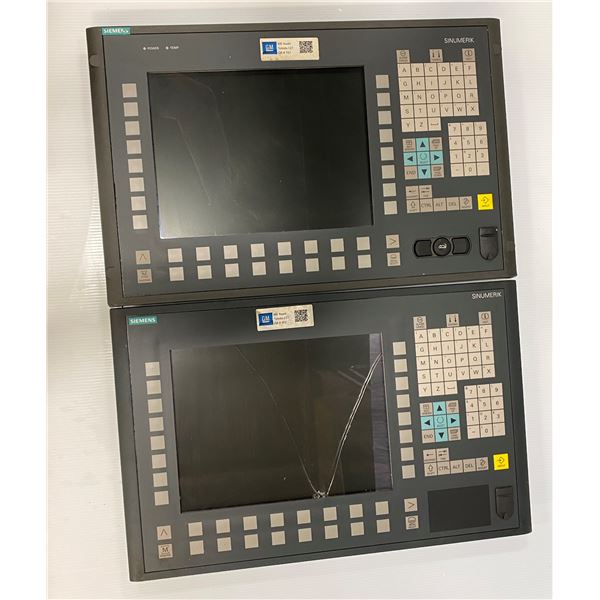 (2) Siemens # 1P 6FC5203-0AF02-0AA1, 1P 6FC5203-0AF02-0AA2 Screens