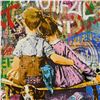Image 2 : Mr. Brainwash, "Work Well Together" One-of-a-Kind Mixed Media (36" x 36"), Hand
