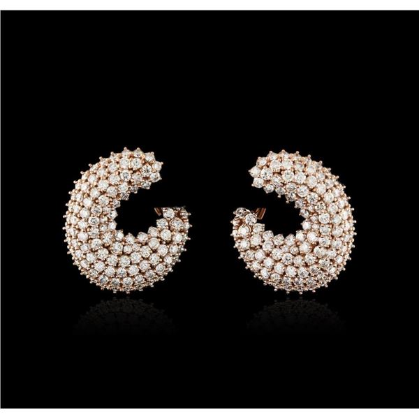 14KT Rose Gold 6.30 ctw Diamond Earrings