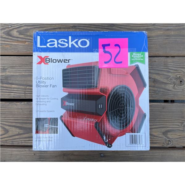 Lasko X-Blower Multi-Position Utility Blower Fan with 3 Speeds, X12900, Red